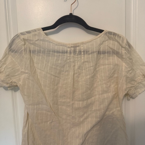 Girl Krazy Cream 100% Cotton Blouse - Picture 10 of 11